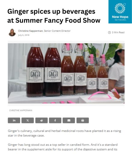 Christine Kapperman writes about Fancy Food beverage trend