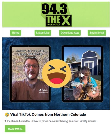 94.3 The X newsletter example